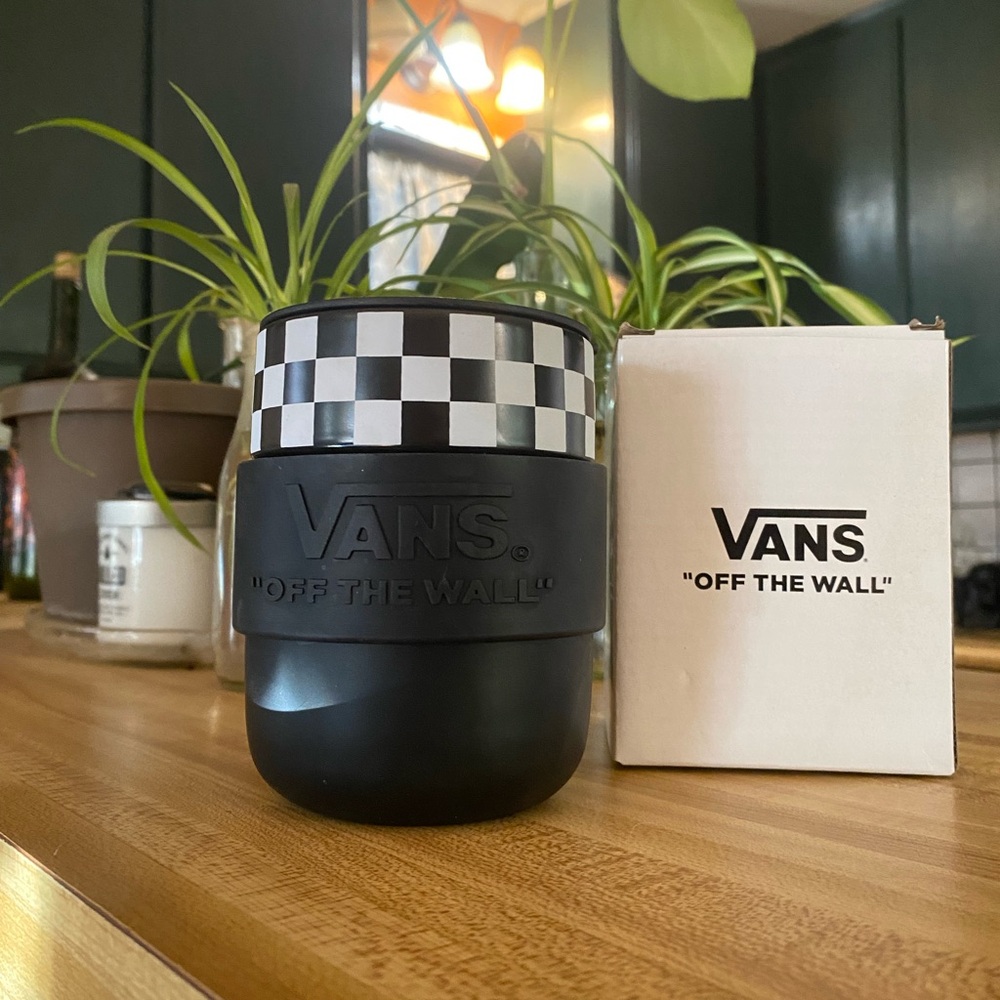 NWT Vans Black and White Checkered Tumbler